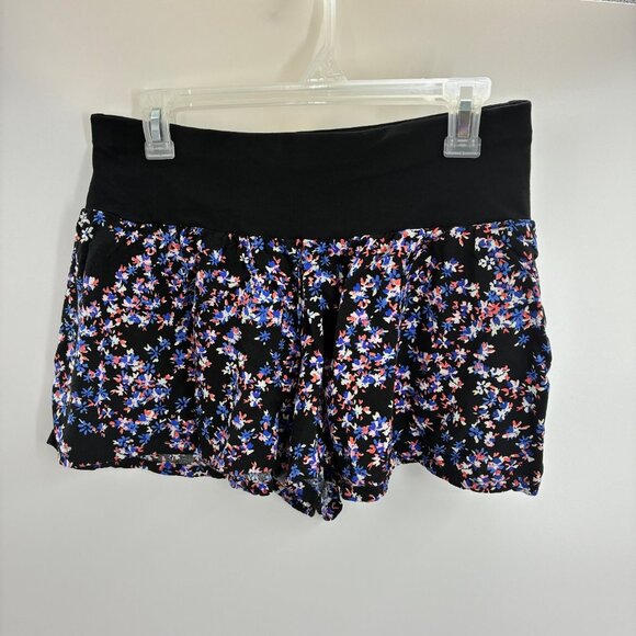 Express Women's Floral Print Shorts Size S Rayon Cotton Spandex - Picture 1 of 6